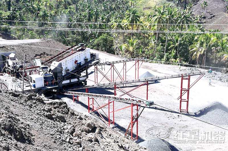 轮胎式的建筑垃圾破碎站 轮胎式的建筑垃圾破碎站