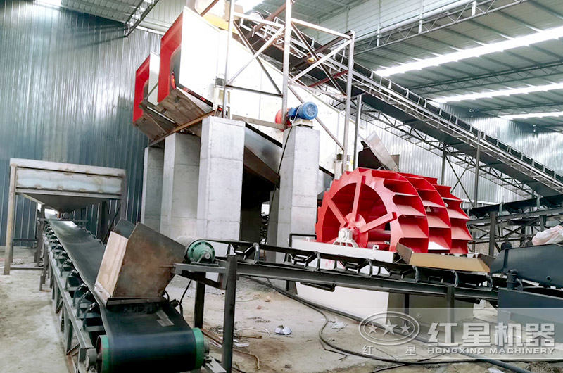 三轮斗洗砂机环保厂房作业现场 三轮斗洗砂机环保厂房作业现场